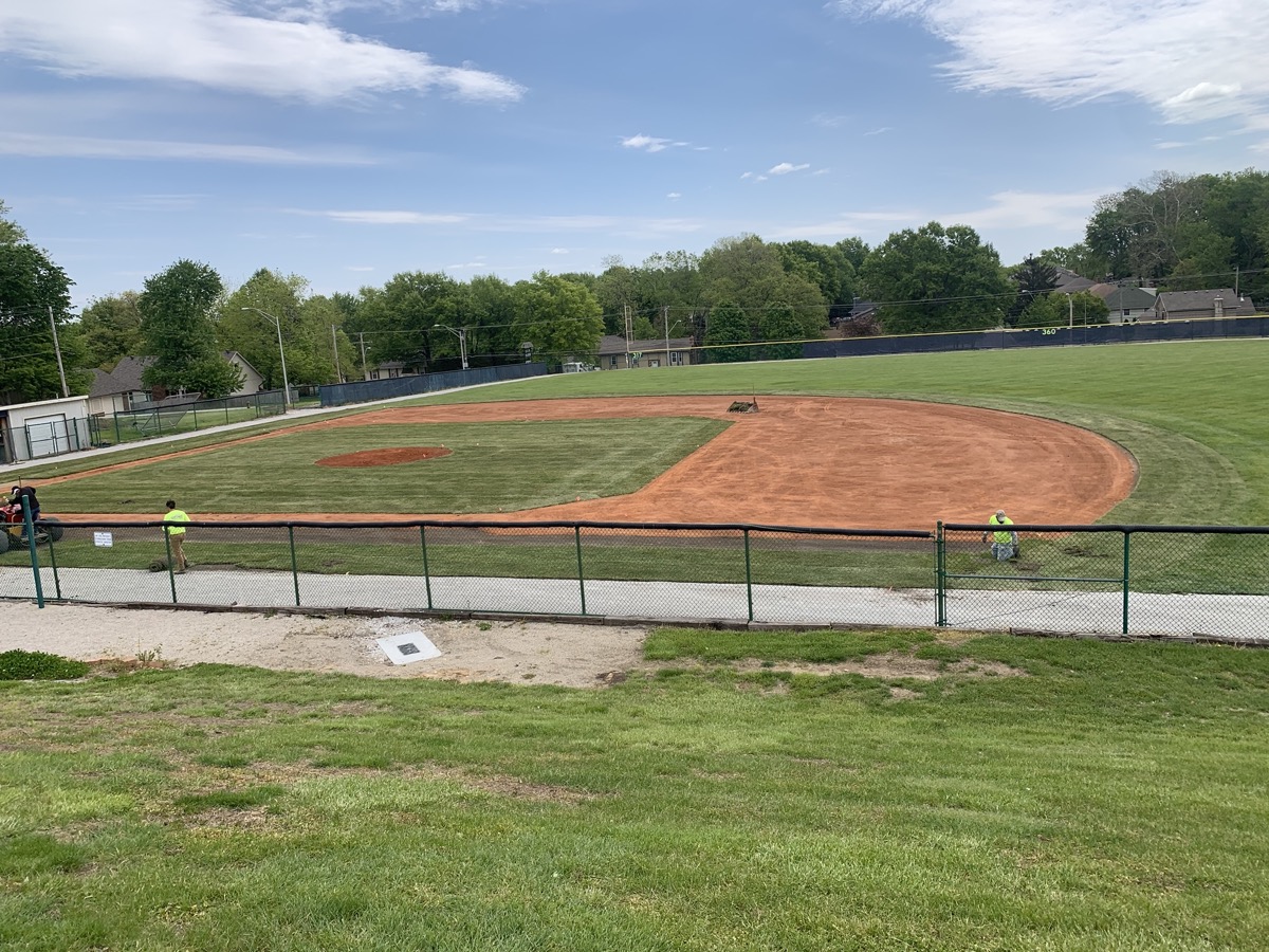 High School Baseball Field Sod Installation